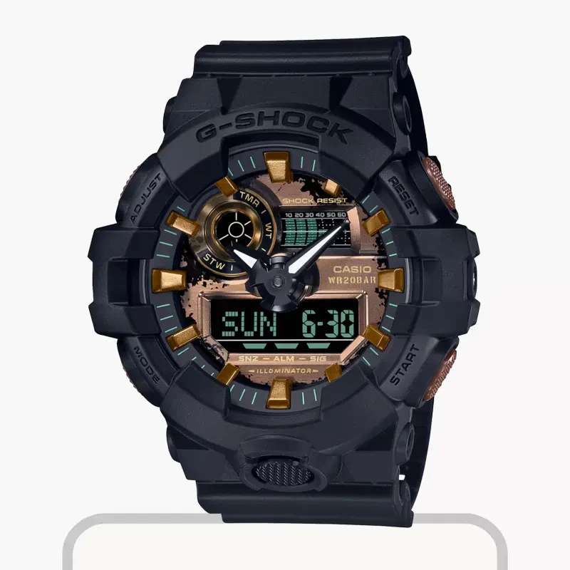 G-Shock Rusted Iron Dual-time Bronze iconic Spirit Men's Watch- GA-700RC-1A